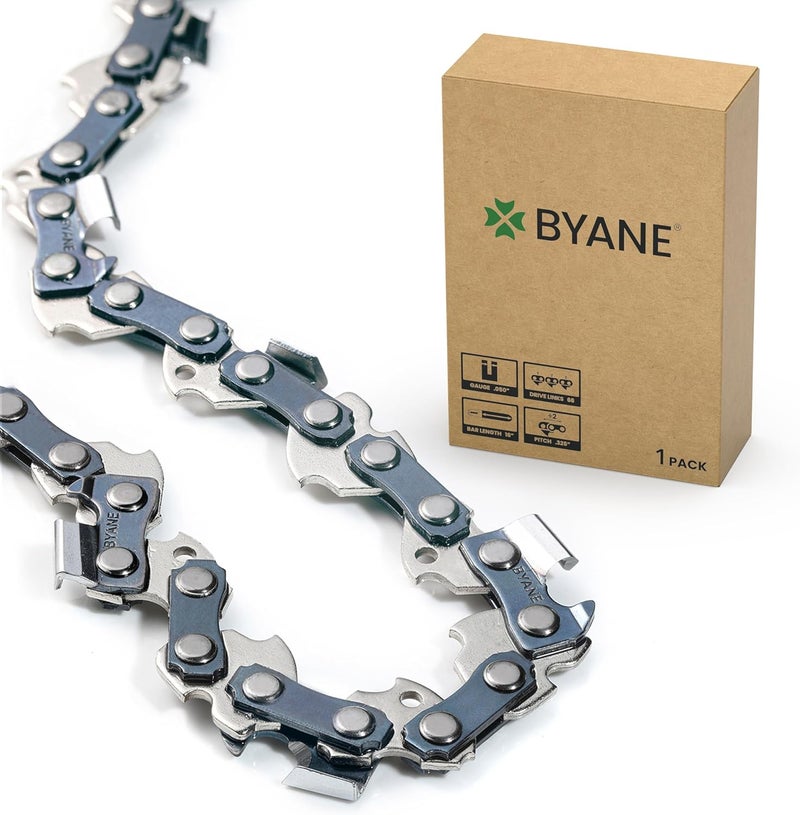 Byane 16 Inch Chainsaw Chain, 050" Gauge, .325" Pitch, 66 Drive Links, Gifts for Men, Fits Husqvarna 435, and More (1 Chain). - Image 1
